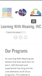 Mobile Screenshot of learningwithmeaning.com