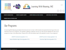 Tablet Screenshot of learningwithmeaning.com
